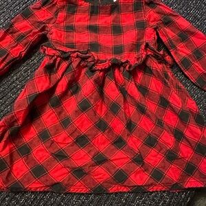 Carter’s 12M Red Buffalo Plaid Holiday Dress